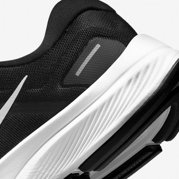 Women's Nike Air Zoom Structure 24 Road Running Shoes Black / White | NK803SLT