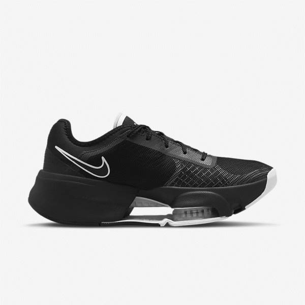 Women's Nike Air Zoom SuperRep 3 HIIT Class Training Shoes Black / Dark Grey / White | NK571LXI