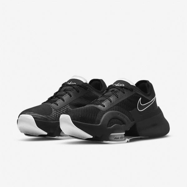 Women's Nike Air Zoom SuperRep 3 HIIT Class Training Shoes Black / Dark Grey / White | NK571LXI