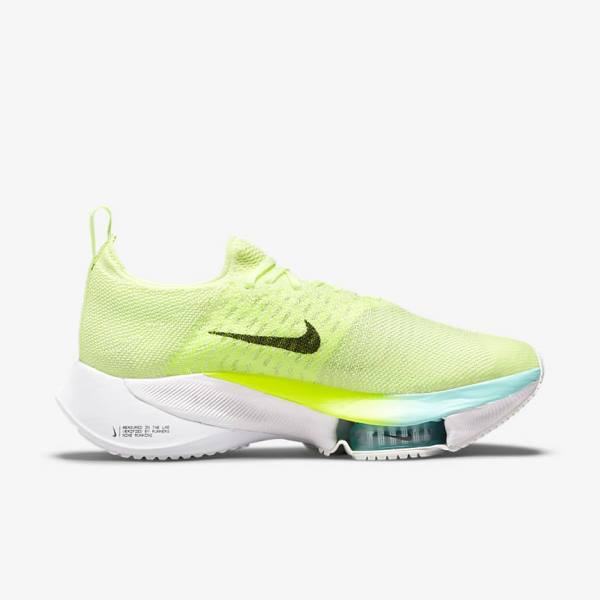 Women's Nike Air Zoom Tempo NEXT% Road Running Shoes White / Green / Turquoise / Turquoise | NK659NPJ