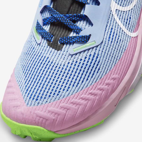 Women's Nike Air Zoom Terra Kiger 8 Trail Running Shoes Light Blue / Royal / Black / White | NK563ASK