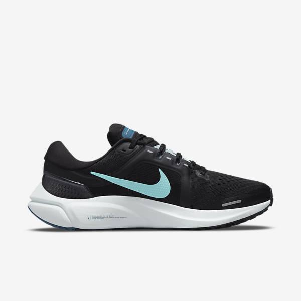 Women's Nike Air Zoom Vomero 16 Road Running Shoes Black / Light Turquoise / Green | NK241NGU