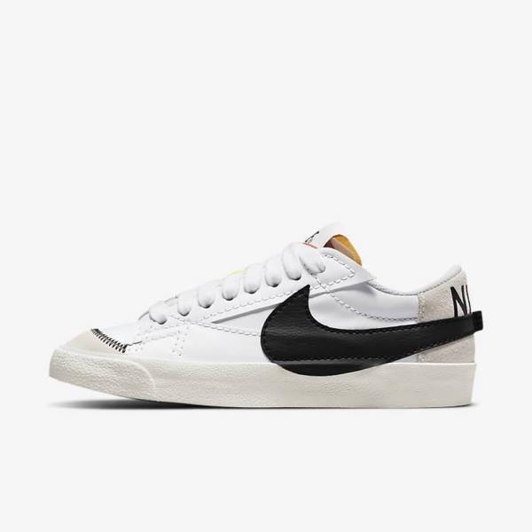 Women\'s Nike Blazer Low 77 Jumbo Sneakers White / Black | NK059KZI