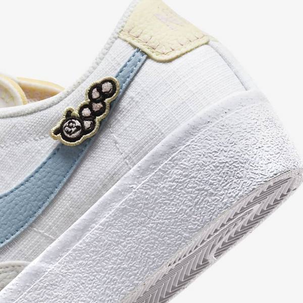 Women's Nike Blazer Low Platform Next Nature Sneakers White / Pink / White / Blue | NK108GSR