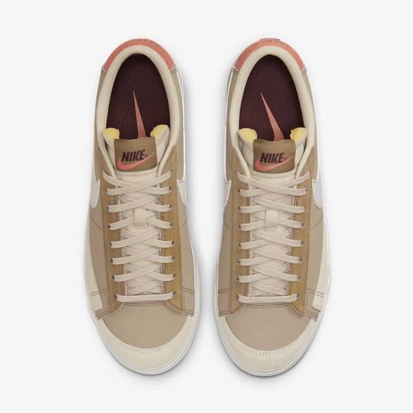 Women's Nike Blazer Low Platform SP Sneakers Khaki / Light Beige | NK784QJS