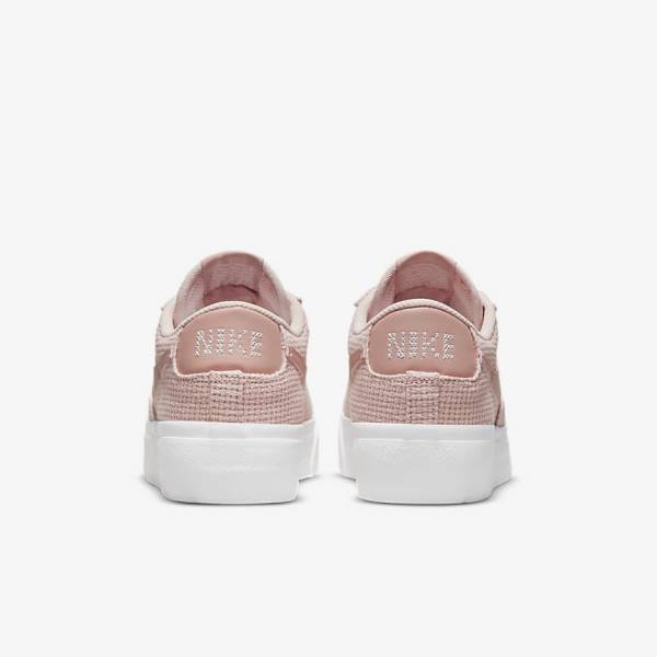 Women's Nike Blazer Low Platform Sneakers Pink / White / Pink / Rose | NK931XEI