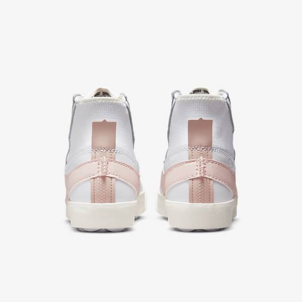 Women's Nike Blazer Mid 77 Jumbo Sneakers White / Pink | NK192YDU