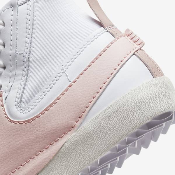 Women's Nike Blazer Mid 77 Jumbo Sneakers White / Pink | NK192YDU