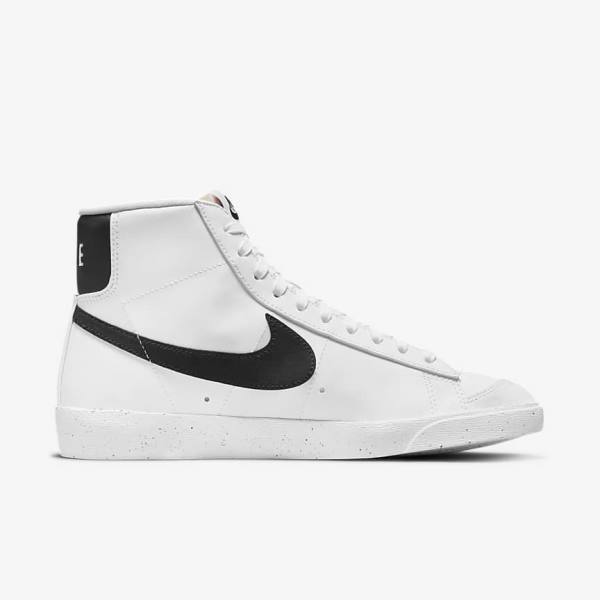 Women's Nike Blazer Mid 77 Next Nature Sneakers White / Black | NK309KHN