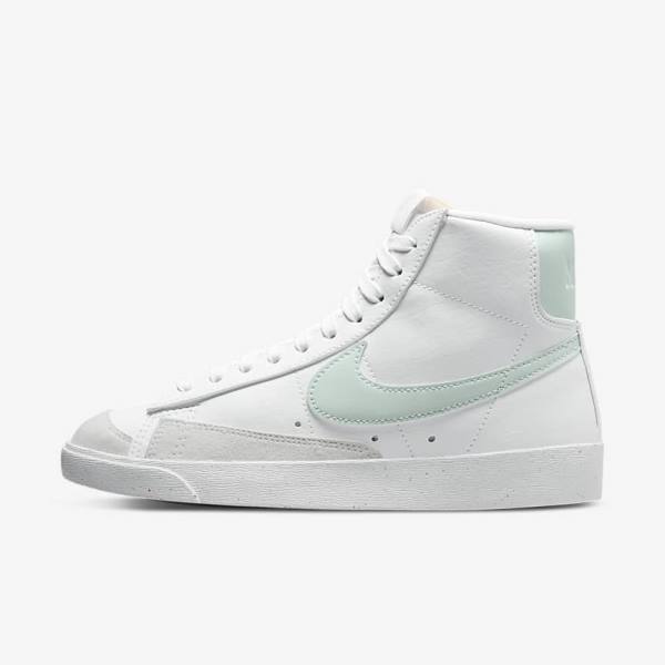 Women\'s Nike Blazer Mid 77 Next Nature Sneakers White / Green | NK432YVZ