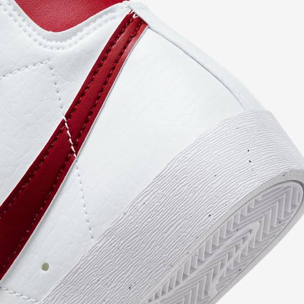 Women's Nike Blazer Mid 77 Next Nature Sneakers White / Black / Red | NK872RPI