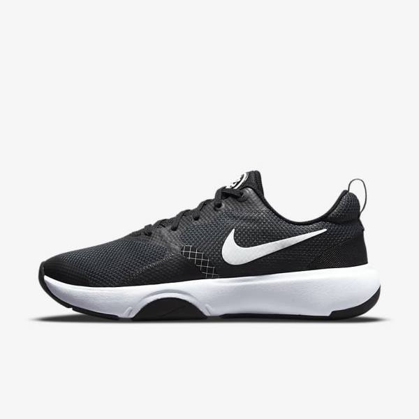 Women\'s Nike City Rep TR Training Shoes Black / Dark Grey / White | NK753PRX