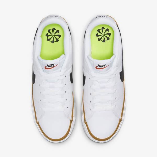 Women's Nike Court Legacy Next Nature Sneakers White / Orange / Black | NK452GET