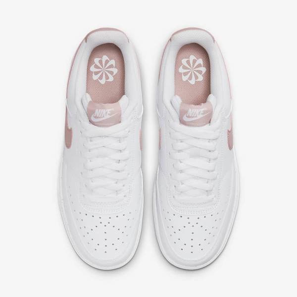 Women's Nike Court Vision Low Next Nature Sneakers White / Pink | NK023HTO