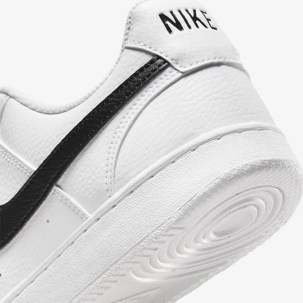 Women's Nike Court Vision Low Next Nature Sneakers White / Black | NK289BOT