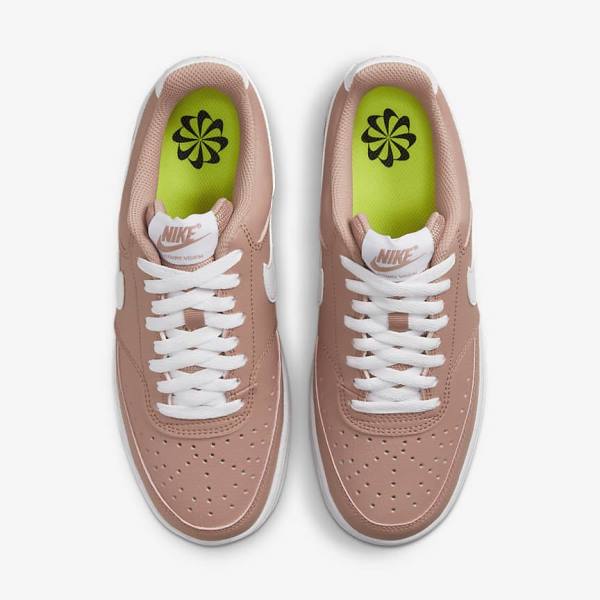 Women's Nike Court Vision Low Next Nature Sneakers Rose / Black / White | NK716ETD