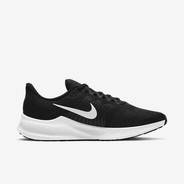 Women's Nike Downshifter 11 Road Running Shoes Black / Dark Grey / White | NK390TMX