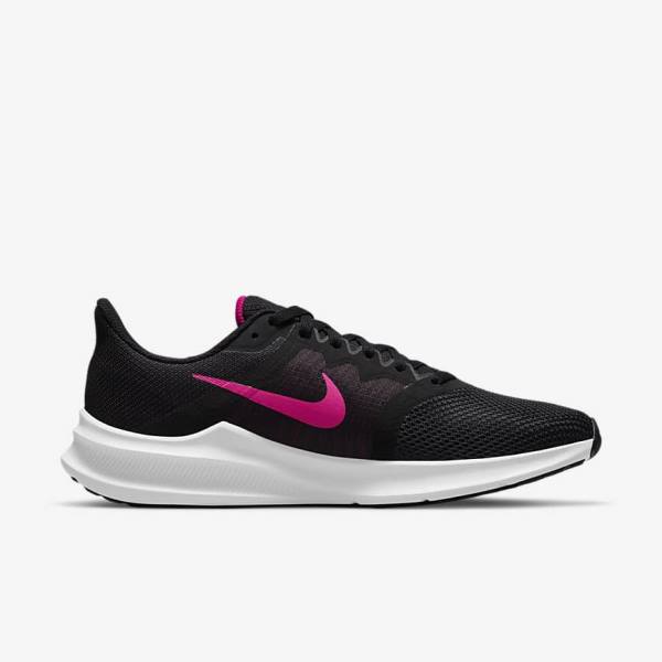 Women's Nike Downshifter 11 Road Running Shoes Black / Dark Grey / White | NK672DTY