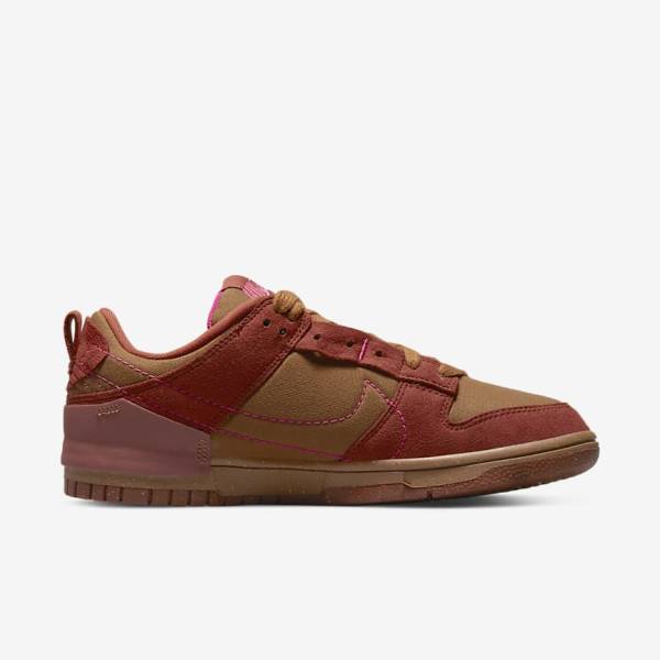 Women's Nike Dunk Low Disrupt 2 Sneakers Brown / Orange / Red / Pink | NK245JGW