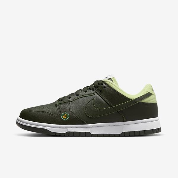 Women\'s Nike Dunk Low LX Sneakers Olive / Green | NK079SJC