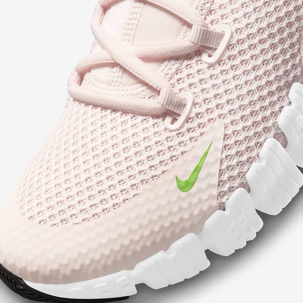 Women's Nike Free Metcon 4 Training Shoes Light Pink / White / Black / Green | NK503AES