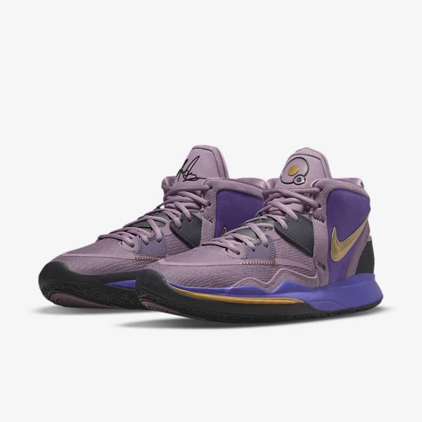 Women's Nike Kyrie Infinity Basketball Shoes Purple / Metal Gold | NK964JPA