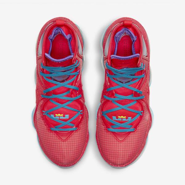 Women's Nike LeBron 19 Basketball Shoes Red / Blue / Purple / Red | NK546LGS