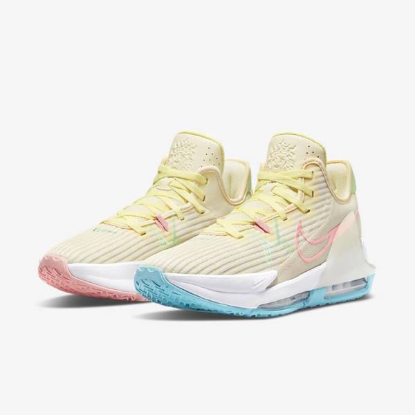 Women's Nike LeBron Witness 6 Basketball Shoes Green / Blue | NK576XLJ