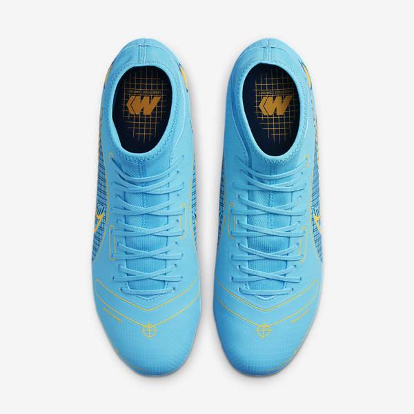 Women's Nike Mercurial Superfly 8 Academy MG Multi-Grounds Football Shoes Blue / Orange | NK324GHI