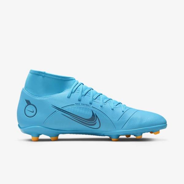 Women's Nike Mercurial Superfly 8 Club MG Multi-Grounds Football Shoes Blue / Orange | NK128FVY