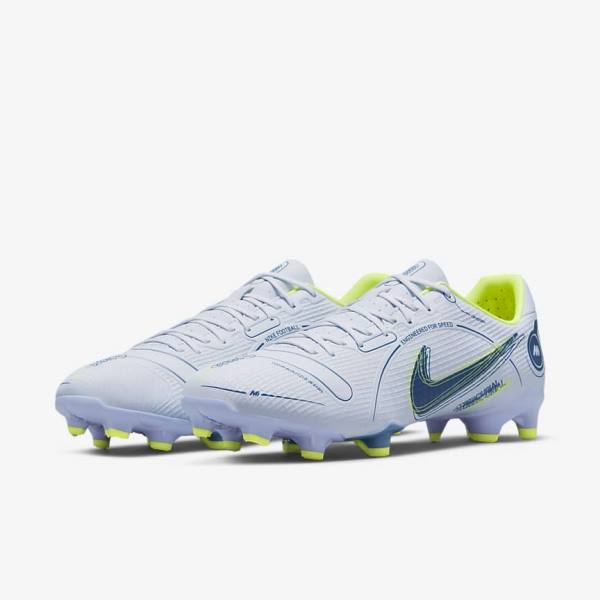 Women's Nike Mercurial Vapor 14 Academy MG Multi-Ground Football Shoes Grey / Light Blue / Blue | NK586FGK