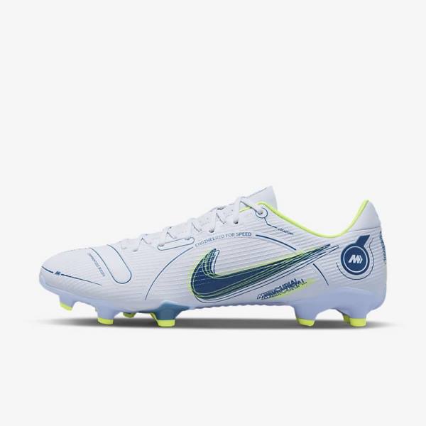 Women\'s Nike Mercurial Vapor 14 Academy MG Multi-Ground Football Shoes Grey / Light Blue / Blue | NK586FGK