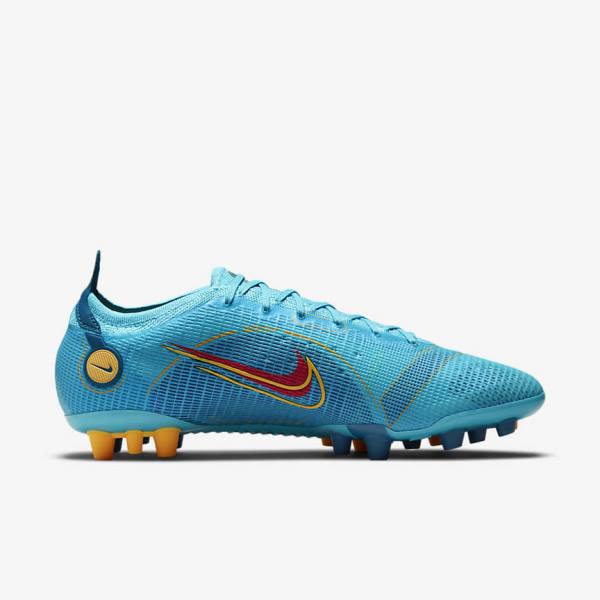 Women's Nike Mercurial Vapor 14 Elite AG Artificial-Grounds Football Shoes Blue / Orange | NK620OWB