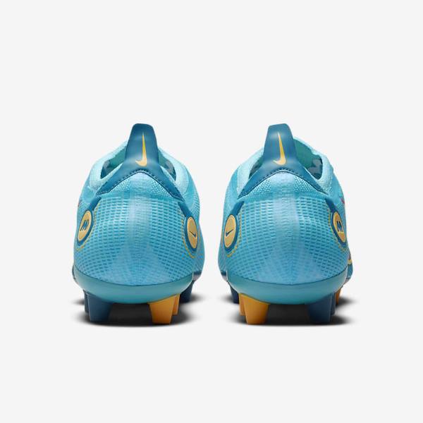 Women's Nike Mercurial Vapor 14 Elite AG Artificial-Grounds Football Shoes Blue / Orange | NK620OWB