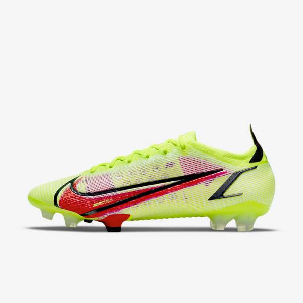 Women\'s Nike Mercurial Vapor 14 Elite FG Firm-Ground Football Shoes Black / Light Red | NK067LHK