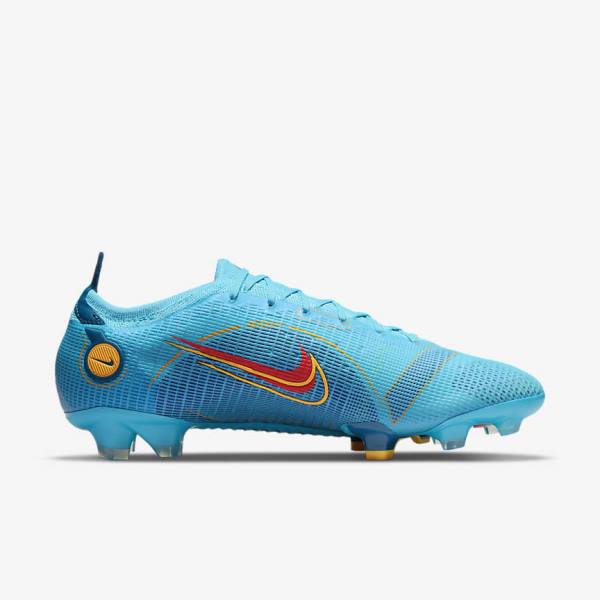 Women's Nike Mercurial Vapor 14 Elite FG Firm-Grounds Football Shoes Blue / Orange | NK148ELH