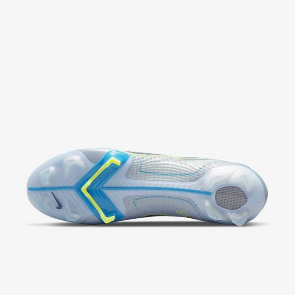 Women's Nike Mercurial Vapor 14 Elite FG Firm-Grounds Football Shoes Grey / Light Blue / Blue | NK892OUN