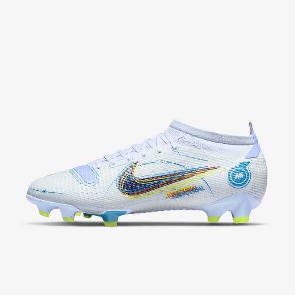 Women\'s Nike Mercurial Vapor 14 Pro FG Firm-Ground Football Shoes Grey / Light Blue / Blue | NK986FNE