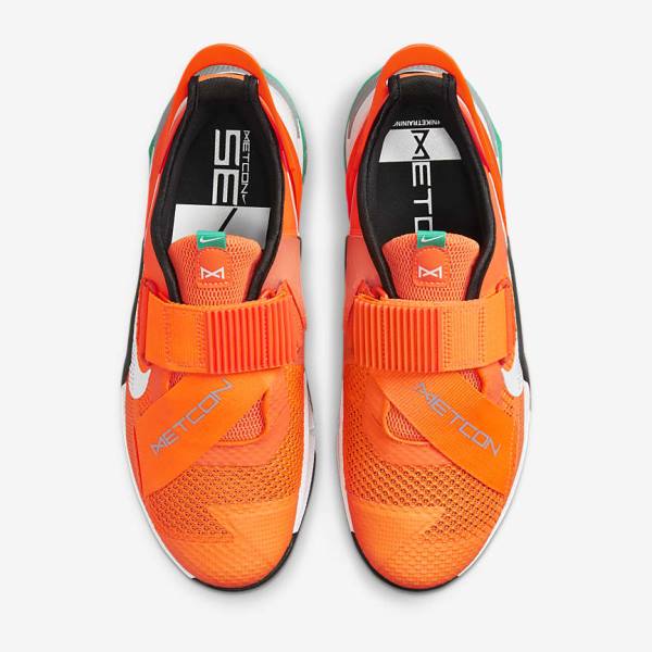 Women's Nike Metcon 7 FlyEase Training Shoes Orange / Dark Grey / Turquoise / White | NK109MXB