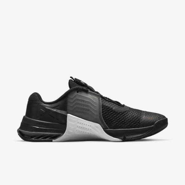 Women's Nike Metcon 7 Training Shoes Black / White / Grey / Metal Dark Grey | NK436ZVT