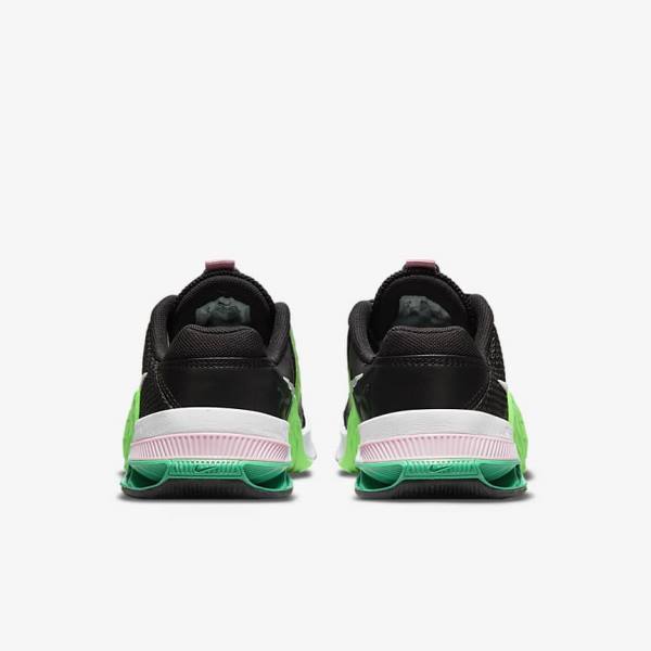 Women's Nike Metcon 7 Training Shoes Black / Green / Pink / White | NK513NCB