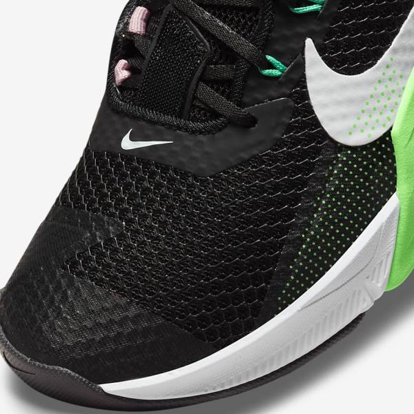 Women's Nike Metcon 7 Training Shoes Black / Green / Pink / White | NK513NCB