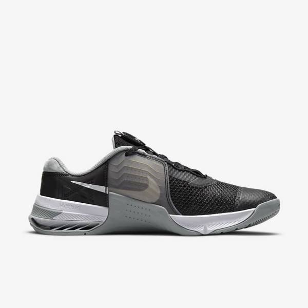 Women's Nike Metcon 7 Training Shoes Black / Grey / White / Platinum | NK654DEA