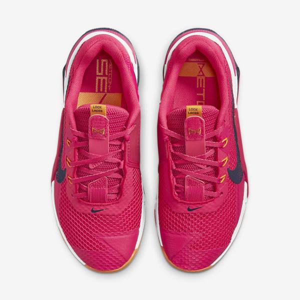 Women's Nike Metcon 7 Training Shoes Pink / Yellow / Blue | NK915OFM