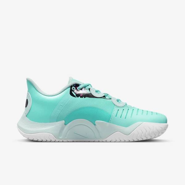 Women's Nike NikeCourt Air Zoom GP Turbo Naomi Osaka Tennis Shoes Turquoise / Black / Fuchsia / Turquoise | NK205XUN