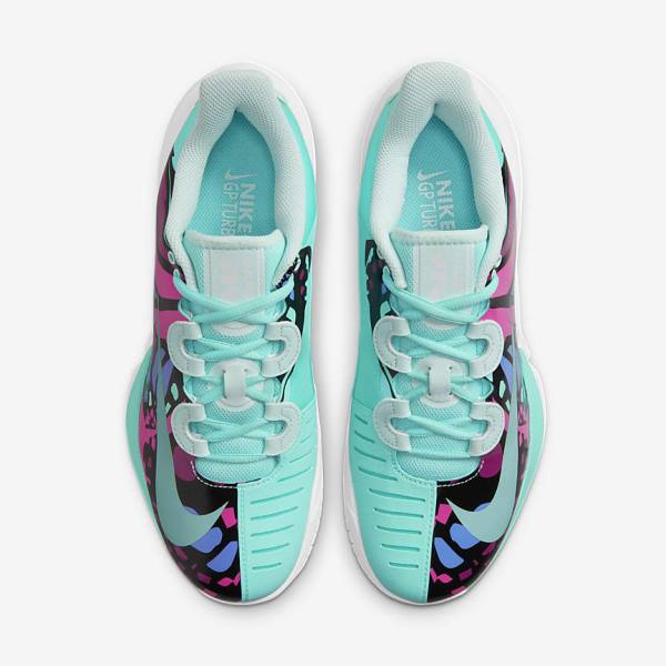 Women's Nike NikeCourt Air Zoom GP Turbo Naomi Osaka Tennis Shoes Turquoise / Black / Fuchsia / Turquoise | NK205XUN