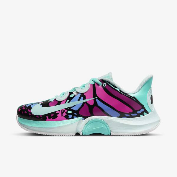 Women\'s Nike NikeCourt Air Zoom GP Turbo Naomi Osaka Tennis Shoes Turquoise / Black / Fuchsia / Turquoise | NK205XUN