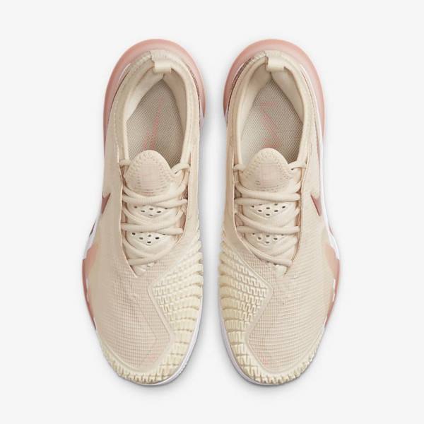 Women's Nike NikeCourt React Vapor NXT Clay Court Tennis Shoes White / Coral / Red | NK135YNP