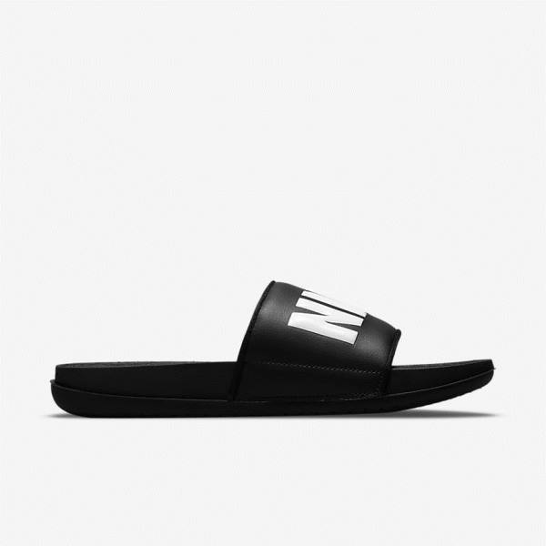 Women's Nike Offcourt Slides Black / White | NK360ARB