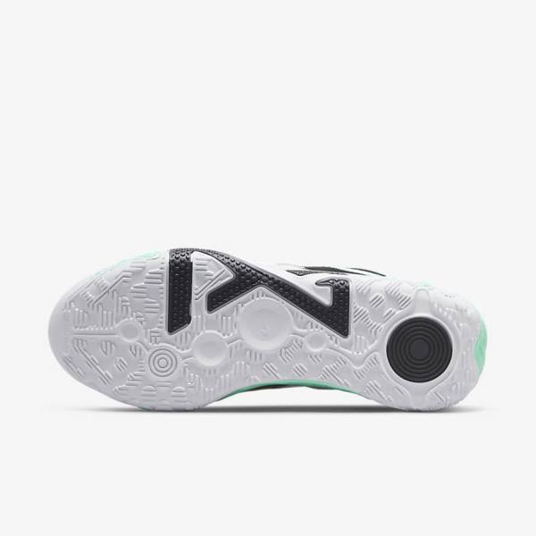 Women's Nike PG 6 Basketball Shoes Black / White / Mint | NK298ZTA